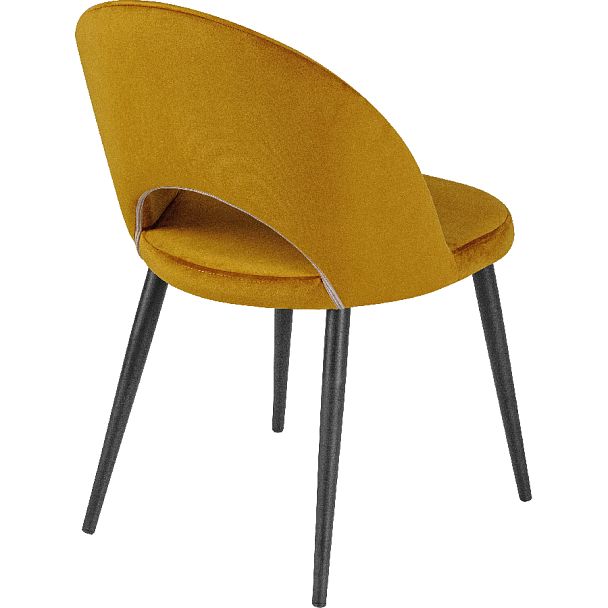 Комплект кухонных стульев Рэди горчичный велюр/черный, 2 шт. - Вид 4
