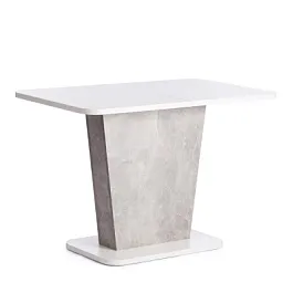 Стол обеденный раздвижной Гент/Gent, ЛДСП, Белый/Бетон - Фото предпросмотра