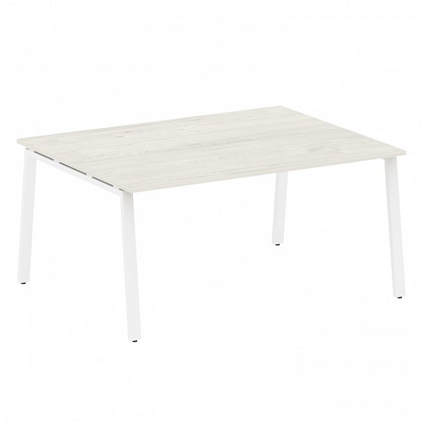 Стол для переговоров "Metal System" БА.ПРГ-1.4 дуб наварра/белый - Вид 1