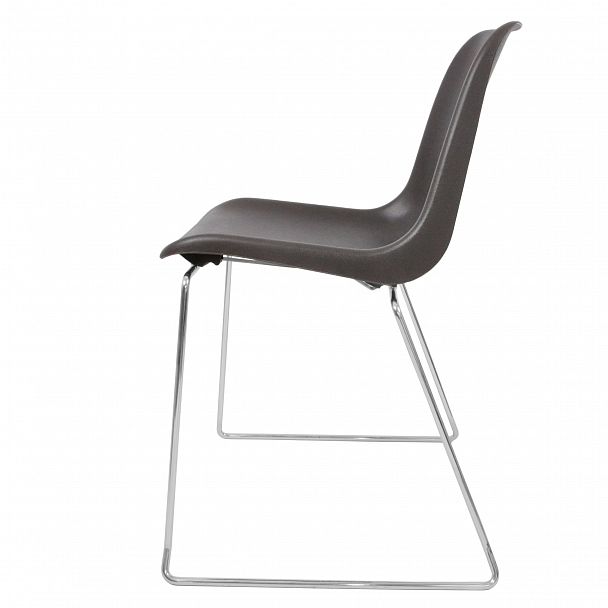 Стул Vicenza (пруток), каркас хром, коричневый, стопируемый - Вид 4