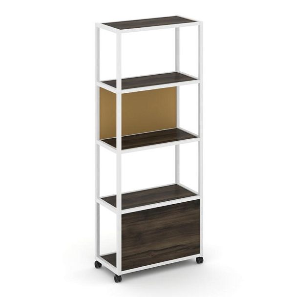 Shelf Mobile Стеллаж 5 уровней 1 секция VR.LT-STK-503.06 Дуб Мали/Металл Белый/W-31 600*400*2000 - Вид 2