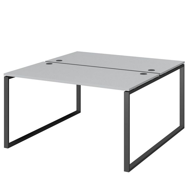 Бенч двойной на 2 рабочих места АМБ.О-005 Серый/Антрацит 1800x1496x760 Арго-М - Вид 1
