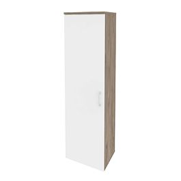 Onix Гардероб узкий (левое исполнение) O.GB-1 (L) Тиквуд темный/Белый бриллиант 560*420*1977 - Фото предпросмотра