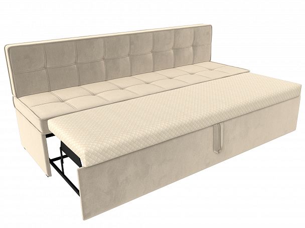 Кухонный диван Техас (полностью микровельвет бежевый) - Вид 6