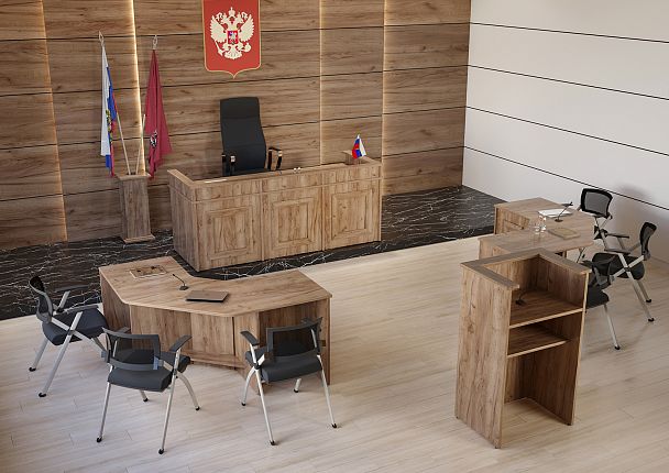 Стол для судей "KODEX" KD.SSD-24 Дуб Табак - Вид 7