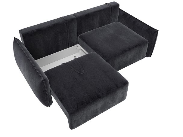 Диван прямой Лига-051 НПБ Велюр серый - Вид 7