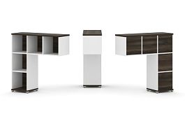 Concept Надставка низкая CN.ONN-001 Дуб Мали/Белый Бриллиант/Металл Белый 1099*365*1130 - Фото предпросмотра