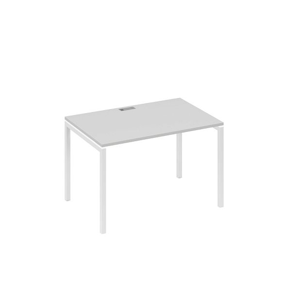 Стол письменный на металлокаркасе DUE A4 А4 Б2 023 БП серый / металлокаркас белый - Вид 1