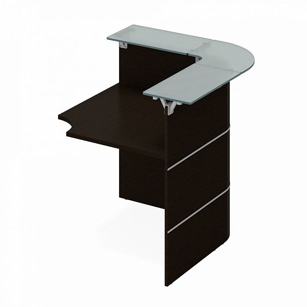 Модуль стойки-ресепшн радиусный "Имидж" ПК-ИМД-СКР105Х105СМ-В5-179 дуб ферраре - Вид 1