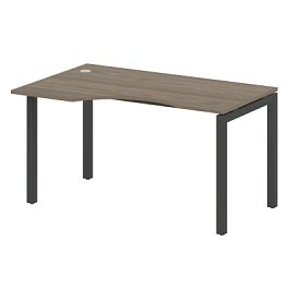 Metal System Quattro Стол криволинейный левый на П-образном м/к 50БП.СА-2 (L) Вяз/Антрацит металл 1400*900*750 - Фото предпросмотра