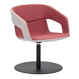 Кресло Atlantis с низкой спинкой на круглой опоре (Atlantis art. D80M BL) - Фото предпросмотра