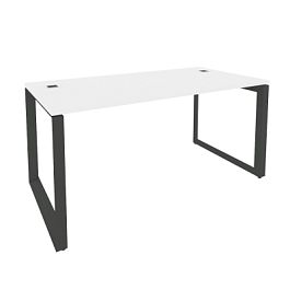 Onix Direct Стол рабочий руководителя на О-образном м/к O.MO-SRR-4.8 Белый бриллиант/Антрацит металл 1580*800*750 - Фото предпросмотра