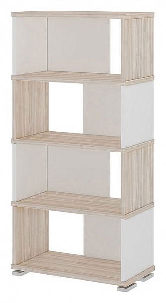 Стеллаж СБ-10/4 Карамель/Белый - Вид 1