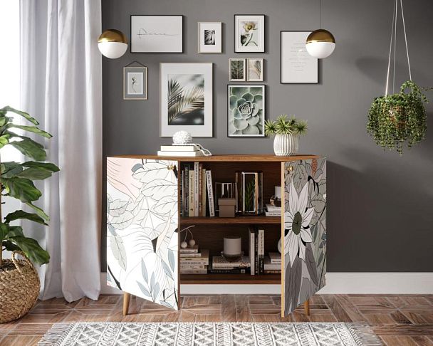 Комод с принтом 50 Berber две дверки арт BB04/Print_50 - Вид 2