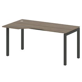 Metal System Quattro Стол криволинейный левый на П-образном м/к 50БП.СА-1 (L) Вяз/Антрацит металл 1600*900*750 - Фото предпросмотра