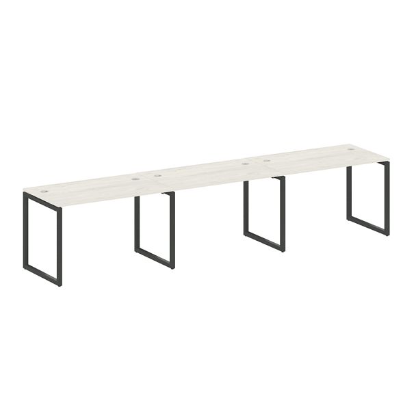 Metal System Quattro Р. ст. на 3 раб. места на О-образном м/к 40БО.СМ-3.2 Дуб наварра/Антрацит металл 3600*720*750 - Вид 1