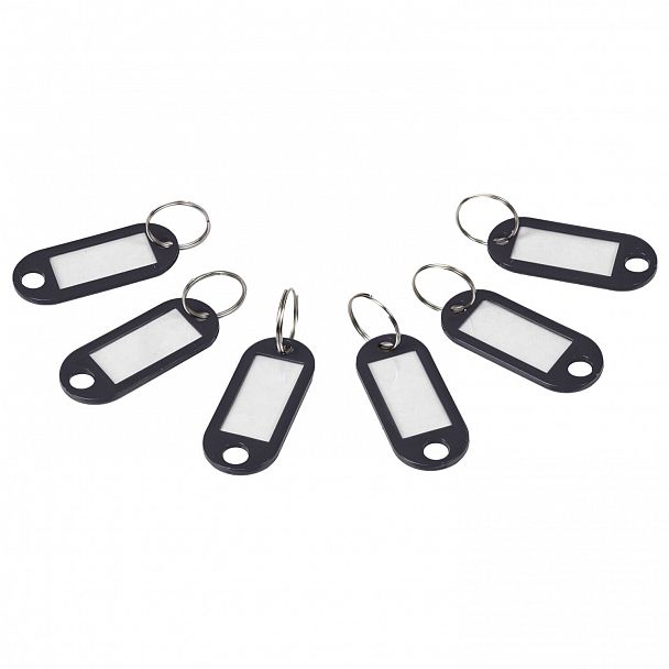 Бирки для ключей КОМПЛЕКТ 50 ШТ., длина 50 мм, инфо-окно 30х15 мм, ЧЕРНЫЕ, STAFF, 237491, 88 - Вид 7