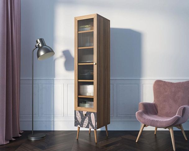 Буфет Berber одностворчатый с ящиком принт 40 арт BB48/Print_40 - Вид 3