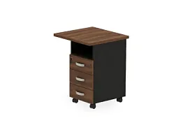 БЕРЛИН / BERLIN Тумба приставная правая 650х580х740 Орех Вармия/Черный - Фото предпросмотра