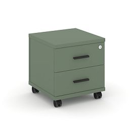 Concept Тумба мобильная 2 ящ. CN.TUM-001 B Кобо/Металл Черный 420*420*448 - Фото предпросмотра