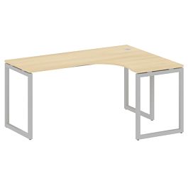 Metal System Quattro Стол криволинейный правый на О-образном м/к 40БО.СА-4 (R) Акация/Серый металл 1600*1200*750 - Фото предпросмотра