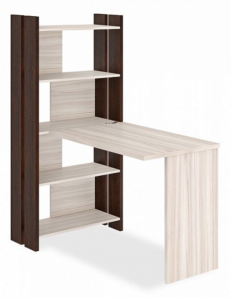 Стол компьютерный Домино Лайт СТЛ-ОВ+С100Прям без тумбы Венге/Карамель - Вид 1