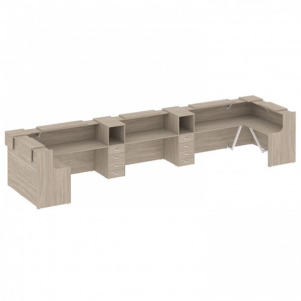 Ресепшн П-образный "Onix" O.R-K-38 дуб аттик - Вид 1