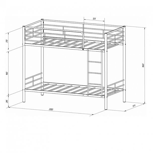 Двухъярусная кровать "Севилья-3П" слоновая кость - Вид 2