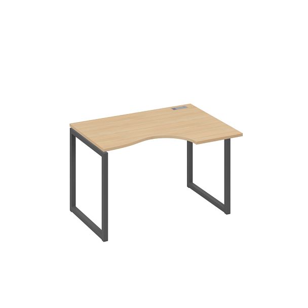 Стол эргономичный правый на каркас QUATTRO Классика A4 А4 Б4 042 БП натуральный дуб / металлокаркас антрацит - Вид 1