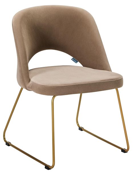 Стул Lars Diag beige/Линк золото - Вид 1