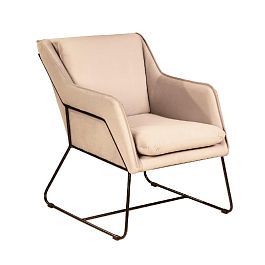 Кресло Alex, бархат бежевый 5 - Фото предпросмотра