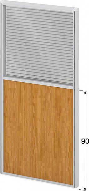 Модуль комбинированный "Мобильные офисные перегородки «Логика»" ПК-ЛГ-МДК167х80/90Ж/Д-В1-303 ольха - Вид 1