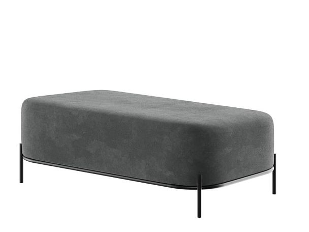 Jive Диван двухместный без спинки JVE-4 Velutto 75/Металл Черный 1250*720*480 - Вид 1