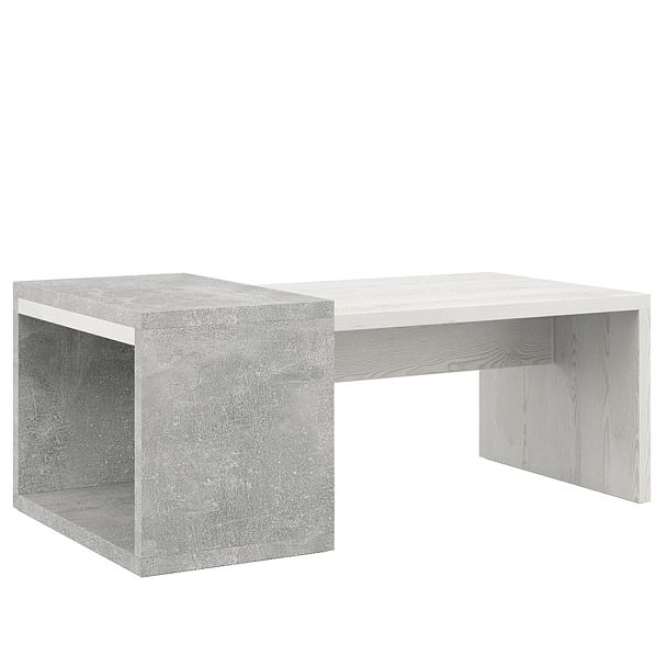 Стол кофейный B-Tone 120x60x45 сосна бетон светлый - Вид 1