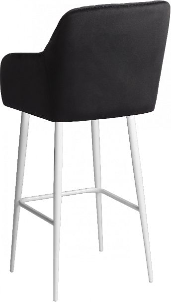 Комплект барных поворотных кресел Барли К, черный H75/белый, 2 шт. - Вид 6