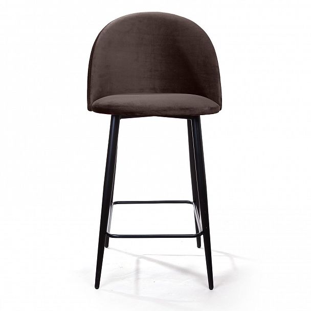 Cтул полубарный Thomas, бархат антрацит 14 - Вид 2