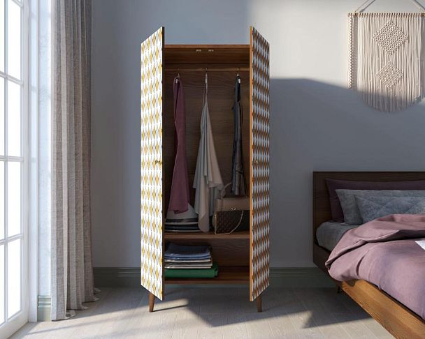 Шкаф малый двухстворчатый Berber принт 22 арт BB08/Print_22 - Вид 2