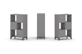Стайл Проджект Набор стеллажа одностороннего, 3 яруса SN.NS-321 Серый Пепел/Металл Антрацит 754*400* - Фото предпросмотра