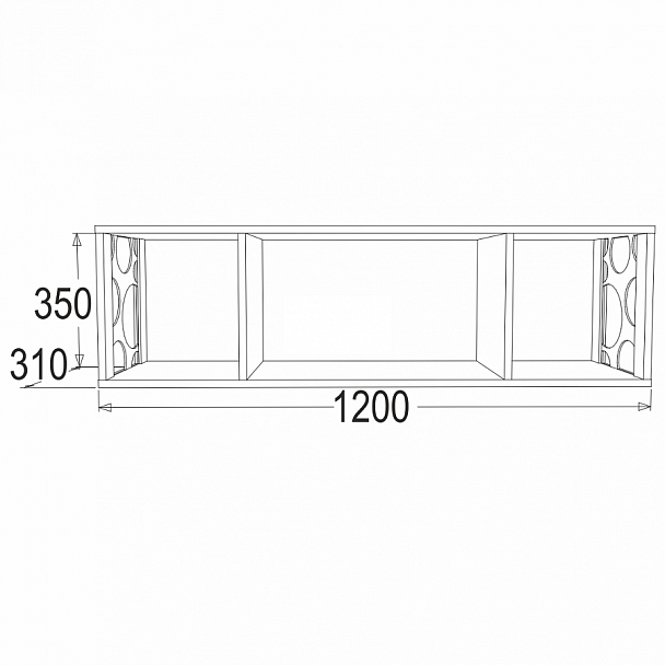 Полка навесная-1 Омега-16 - Вид 2