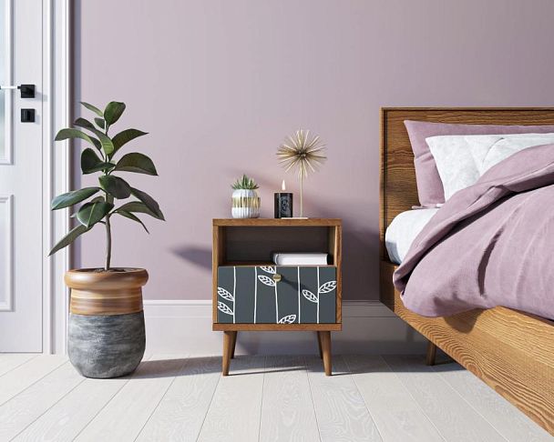 Тумбочка Berber с одним ящиком 18 принт арт BB06/Print_18, разноцветная - Вид 4