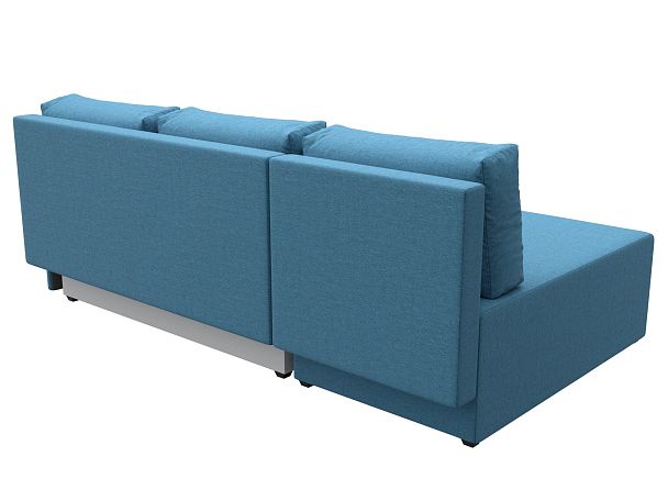 Диван угловой Поло левый угол Рогожка голубой - Вид 6
