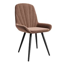 Стул ЮККИ Основание №1 Конус Черное Вельвет Пудровый - Фото предпросмотра