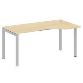 Metal System Quattro Стол криволинейный правый на П-образном м/к 50БП.СА-1 (R) Акация/Серый металл 1600*900*750 - Фото предпросмотра