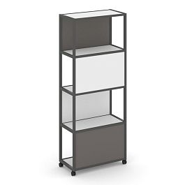 Shelf Mobile Стеллаж 5 уровней 1 секция VR.LT-STK-504.12 Белый Бриллиант/Металл Антрацит/W-26 1200*400*2000 - Фото предпросмотра