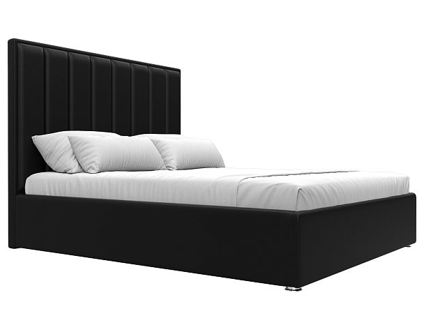Интерьерная кровать Афродита 160 (полностью экокожа черная) - Вид 3