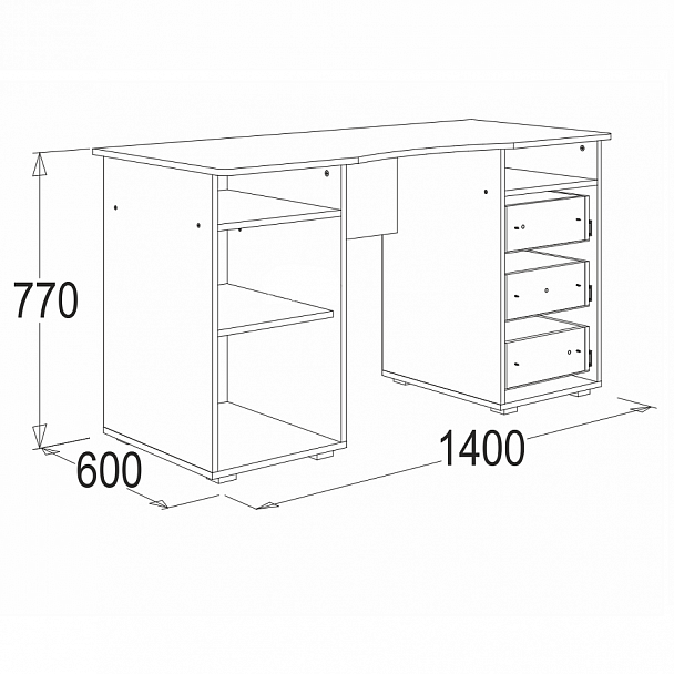 Стол письменный-3 Омега-16 - Вид 2