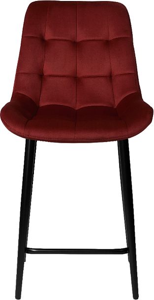 Полубарный поворотный стул Эйден, Confetti bordo/черный - Вид 3