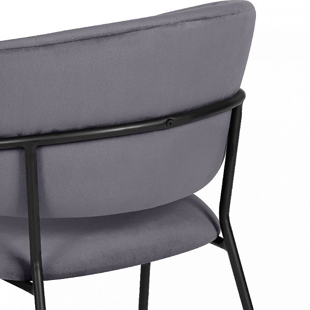 Комплект кухонных стульев Даксон серый велюр/черный, 4 шт. - Вид 10
