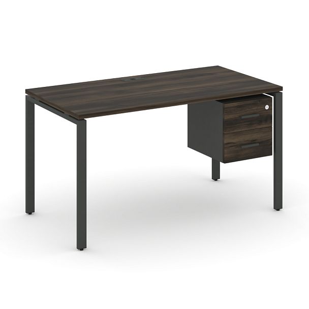 Concept Стол рабочий с подвесной тумбой с 2 ящ. CN.SP-114 W Дуб Мали/Антрацит/Металл Антрацит 1180*720*750 - Вид 1
