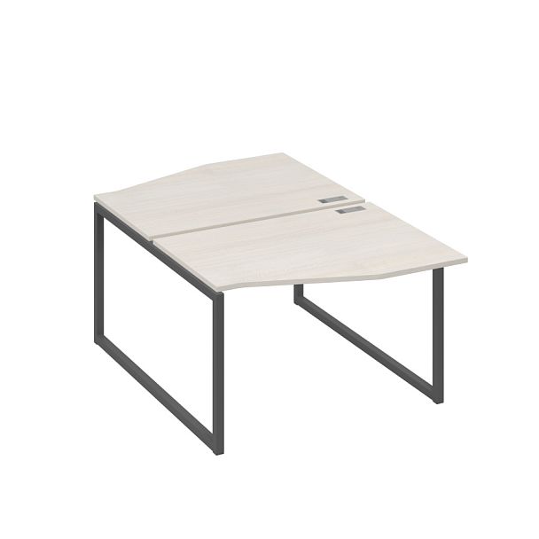 Рабочая станция каркас QUATTRO (2х120) столы Техно A4 А4 Б4 189 БП дуб / металлокаркас антрацит - Вид 1